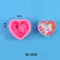 Heart-shaped silicone mold for Valentine's soap and candle making - 50-2033 (Pink) / Pink