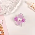 Niedliche lila Glitzer-Acryl-Bärenklammer für Schreibwaren und Papierorganisation - Lila Bär