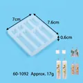 Stampo rettangolare in silicone per gioielli in resina DIY, include dimensioni e pesi - Stile Rettangolare (60-1092)
