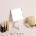 Miroir à main carré blanc minimaliste pour la routine beauté quotidienne et portable - Miroir carré / Blanc