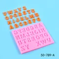 Stampo completo in silicone rosa per lettere per decorazioni in fondente e cioccolato - Rosa-Lettere Maiuscole (50-789-A)