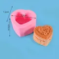 Heart-shaped silicone mold for DIY soap and candles, 7.8cm pink variant with dimensions - 50-2645 (Pink) / Pink