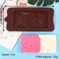 Professional silicone mold with geometric broken glass pattern for DIY chocolate baking - Geometric Shape Style (J1564)
