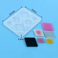 Stampo in silicone a parallelogramma per creazione di gioielli fai da te con misure chiare - Stile Rombo (60-1093)