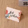 Elegant creative bronzing greeting card featuring Best Wishes text and floral pattern design - Best Wishes / 7*9.5cm