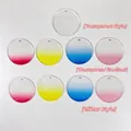 Assortiment de pendentifs porte-clés ronds en acrylique dégradés et pailletés pour DIY - Rond