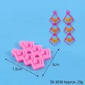DIY heart tassel earring silicone mold for epoxy resin jewelry making craft tool - Tassel Heart Pendant Style (50-3038-A)