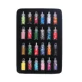 24-piece assorted colorful glitter and sequins set in mini glass vials for resin DIY - 24-Color Glitter Set (P59-24) / 24 Pieces/Pack / Multicolor