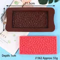 Stampo in silicone marrone con cuori per decorazioni dolci e cioccolato misura 21,5x11cm - Stile Forma di Cuore (J1562)