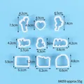 9-delige plastic fondant koekjesuitsteker set met diverse vormen - Liefdessymbool Set (84059)