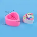Heart shaped couple relief silicone mold for candles and soap, size 7.5x7.8x3.7cm - 50-2953 (Pink) / Pink
