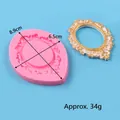 Moule en silicone relief baroque pour DIY, environ 34g, 8,9x6,5cm - Cadre Baroque (50-2195) / Rose