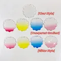 Disques en acrylique transparents et pailletés pour porte-clés DIY créatifs - Fleur