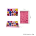 Pink button silicone mold for fondant and cake decoration, 11.5x7.2cm, 60g - Style 50-25 / Pink