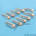 Lot de 10 barrettes en métal doré pour bijoux en résine DIY et accessoires de cheveux - Accessoire de Barrette en Métal Doré Rectangulaire (D157002)