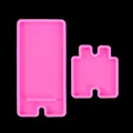 Professional vibrant pink DIY silicone mold for epoxy resin mobile phone stand - Mirror Slot Stand Mold (60-548) / Pink / Pink