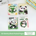 Set of 4 mini A7 spiral notebooks featuring cute panda designs with lined pages. - Panda Series / A7 (60 Sheets)