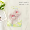 Pair of creative pink moon-shaped cartoon adhesive hooks for wall and door - 2 Pcs/Set / Pink