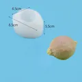 Lemon shaped silicone candle mold with dimensions 8.5x6.5x5.5cm for DIY crafts - Lemon (50-2861-D) / 8.5x6.5x5.5cm
