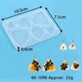 Stampo in silicone fai-da-te per orecchini in resina a triangolo, 10,5x7,5 cm, 22 g - Stile Triangolo Curvo Piccolo (60-1096)