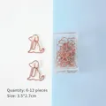 Set of creative rose gold dog shaped metal paper clips for office and school use - Dog (12 Pieces/Pack)