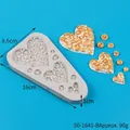 Silicone heart and button pattern mold for fondant cake decoration, weight approx. 90g - Style 50-1641 / Gray