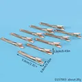 Lot de 10 pinces à cheveux crocodiles en métal or rose pour bricolage avec dimensions. - Accessoire de Barrette en Or Rose Dentelé Long (D157003)