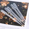 5-piece set of transparent plastic graduated pipettes for resin jewelry making tools - Plastic Dropper (P21) / 5 Pieces/Pack (3ml) / Clear