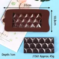 Stampo in silicone per cioccolato a piramide geometrica, 22x10,8 cm, profondità 1 cm per DIY - Stile Triangolare (J1561)