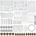 Set di 83 pezzi di stampi e strumenti in resina per gioielli fai da te con trapano - Gruppo completo di strumenti da 151 pezzi (83062)
