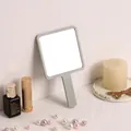 Minimalist square handheld makeup mirror in a soft sage green morandi matte finish - Square Mirror / Green