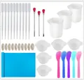 Komplettes DIY-Epoxidharz-Werkzeugset mit blauer Silikonmatte und Messbechern - Stil PA073 / Multipacks