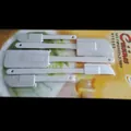5-piece set of white plastic baking spatulas and cake scrapers in blister pack. - 5-Piece Set (HY8050)