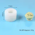 Cylindrical silicone muffin cup mold for DIY cake and aromatherapy candle making - White 50-2875-D (Muffin Cup Cake Shape)