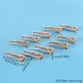 Lot de 10 barrettes rectangulaires évidées en or rose pour accessoires DIY 6cm - Accessoire de Barrette en Or Rose Évidé Rectangulaire (D157004)