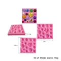 Stampo in silicone rosa 10x10cm con fiori e bottoni per decorazione torte fai da te - Stile 50-24 / Rosa