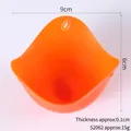 Premium orange silicone egg poacher bowl mold with 9cm width and 6cm height measurements - Bowl-Shaped Egg Poacher (52062) / Width 9cm x Height 6cm / Random Color