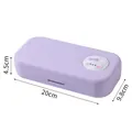Cute purple 3D cartoon bunny pencil case for students, dimensions 20 x 9.8 x 4.5 cm - Purple