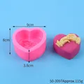 Heart silicone mold with hand holding ring design, 9x8x3.8cm, 115g - 50-3097 (Pink) / Pink