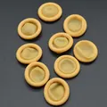 Protective disposable latex finger cots for jewelry making and DIY resin craft accessories - Finger Cots / 10 Pieces Pack / Yellow