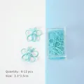 Light blue butterfly shaped metal paper clips set with clear plastic box, 3.3x3.5cm - Butterfly (6 Pieces/Pack)