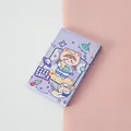 Compact portable folding makeup mirror featuring a cute purple cartoon astronaut design - Space Girl