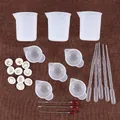 Set de herramientas para mezclar resina epoxi DIY con vasos de silicona y pipetas - Estilo PA008 / 26 Piezas/Paquete