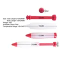 Silikon-Schokoladen-Dekorierstift mit roter Düse für DIY-Kuchenback- und Spritzwerkzeuge - Silikon Dekorierstift (01092) / Rot Weiß