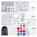 Set completo di 83 stampi per gioielli in resina fai-da-te con 12 colori di glitter e strumenti - Set Deluxe da 159 pezzi (76082MAX)