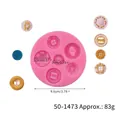 Stampo professionale in silicone a bottoni per decorazione torte e creazioni in pasta - Stile 50-1473 / Rosa