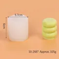 White silicone cylinder mold for DIY candle making with dimensions and weight info - White 50-2887-D (Stepped Cylinder Shape)