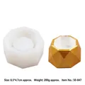 Moule en silicone pour pot de fleurs hexagonal facetté pour résine ou béton - Bassin hexagonal doré (50-847-D)