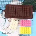 Stampo in silicone a 3 cavità con motivo a blocchi per cioccolato e decorazioni fai da te - Stile Quadrato Mattoncino (J1563)