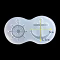 Marine theme anchor and helm silicone mold for fondant cake and chocolate baking - Anchor and Helm Design (50-187-D) / White
